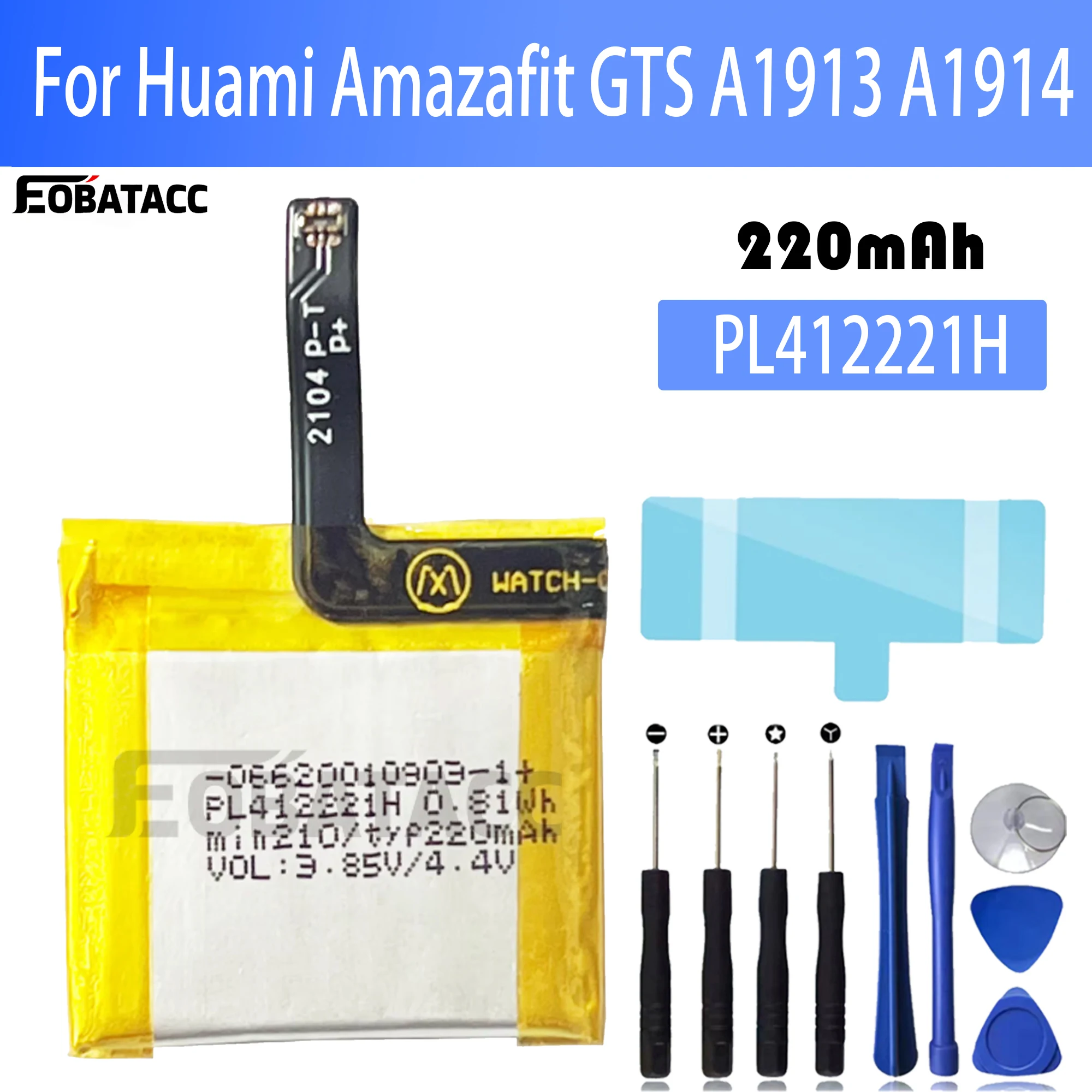 Smartwatch A1914 - Batería 100% Original PL412221H para reloj