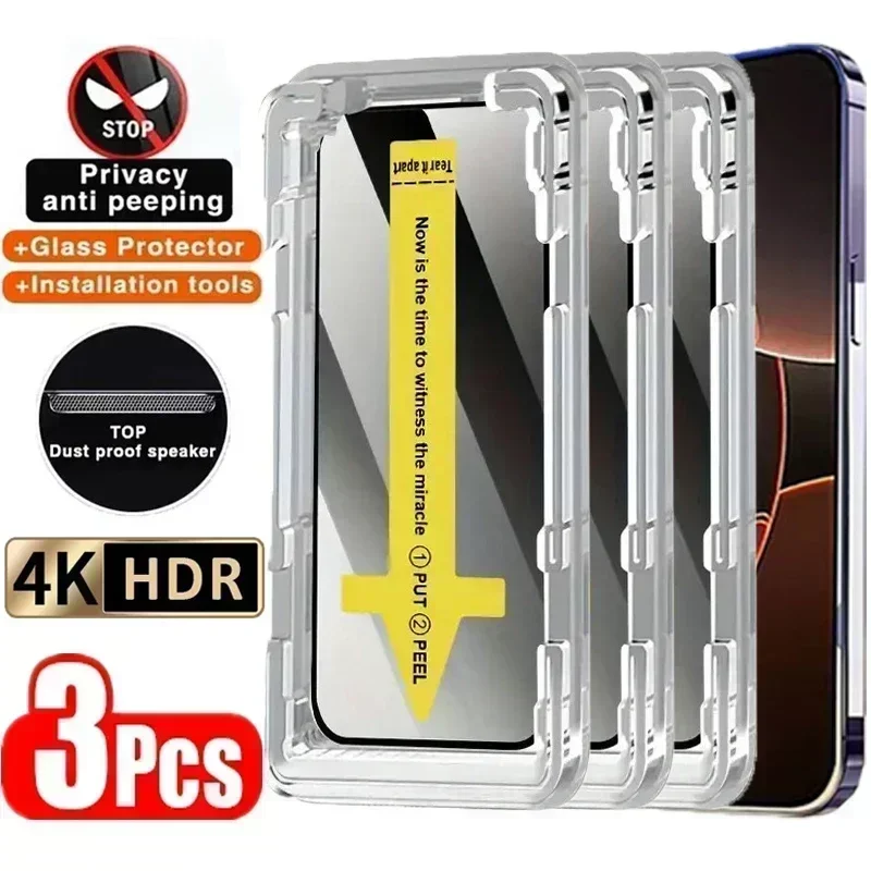 Oppo A78 - 3 protectores de pantalla de privacidad