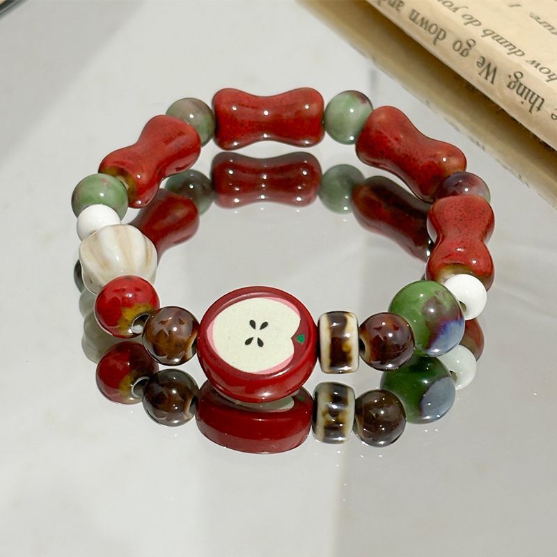 Ceramic Link Bracelet - Pulsera de Cuentas de Cerámica Estilo