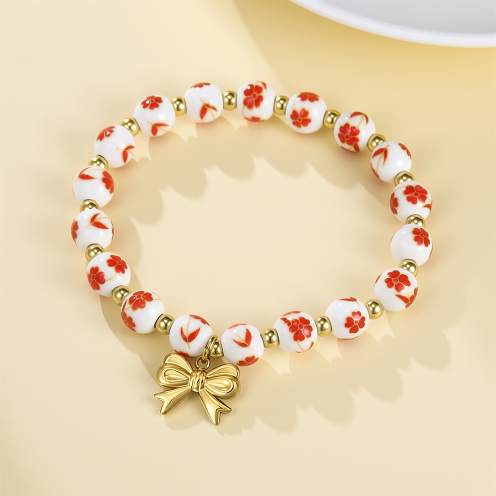 Ceramic Link Bracelet - Pulseras de Cuentas de Cerámica Coloridas