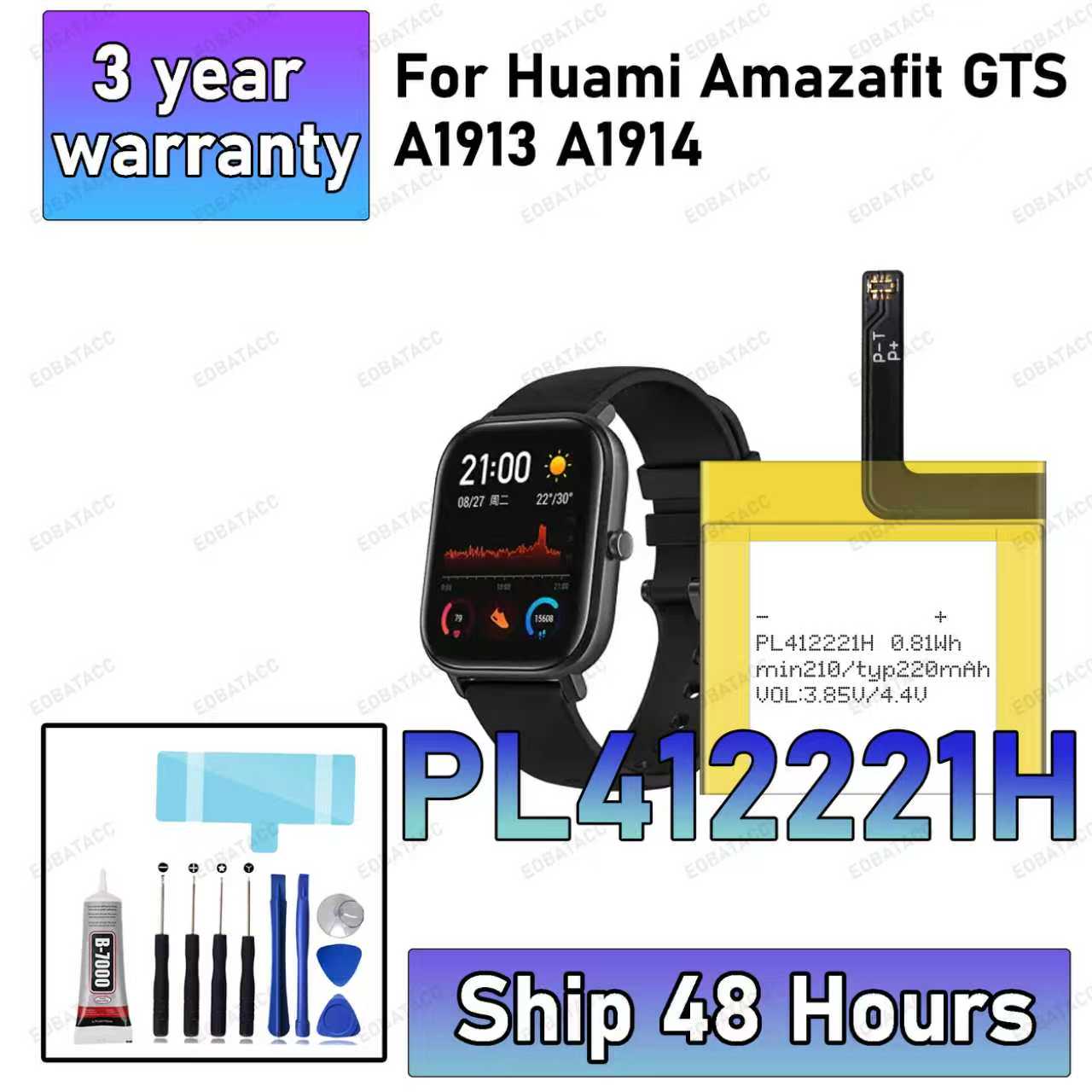100% nueva batería nueva de al - Smartwatch A1914 reseña y precio