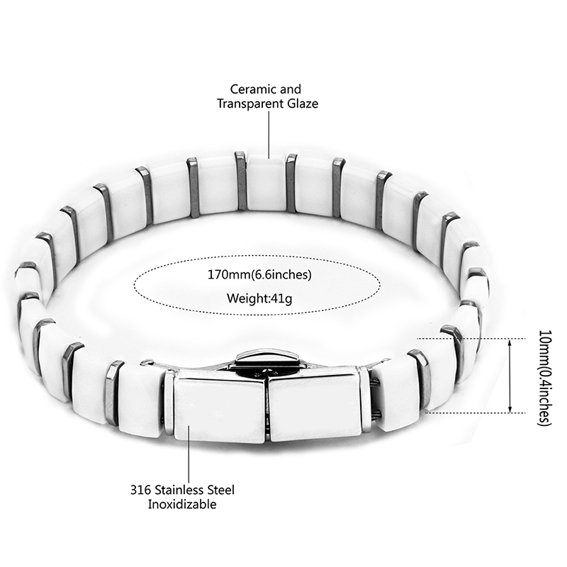Pulseras y brazaletes de salud - Ceramic Link Bracelet reseña y precio