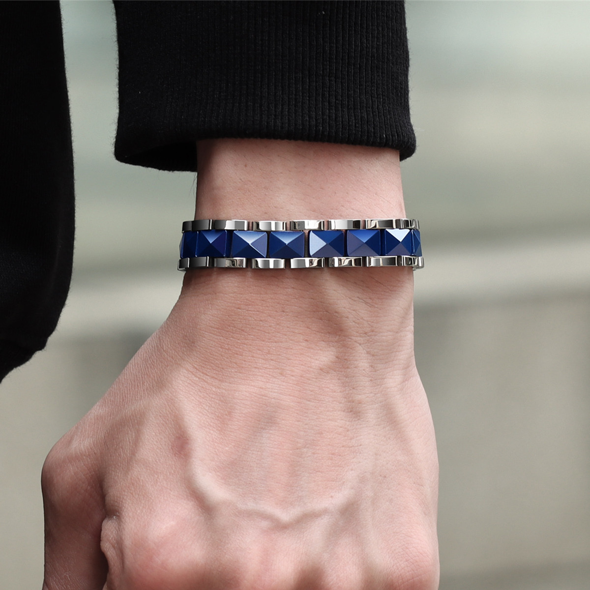ARADOO Pulsera de acero de tit - Ceramic Link Bracelet reseña y precio