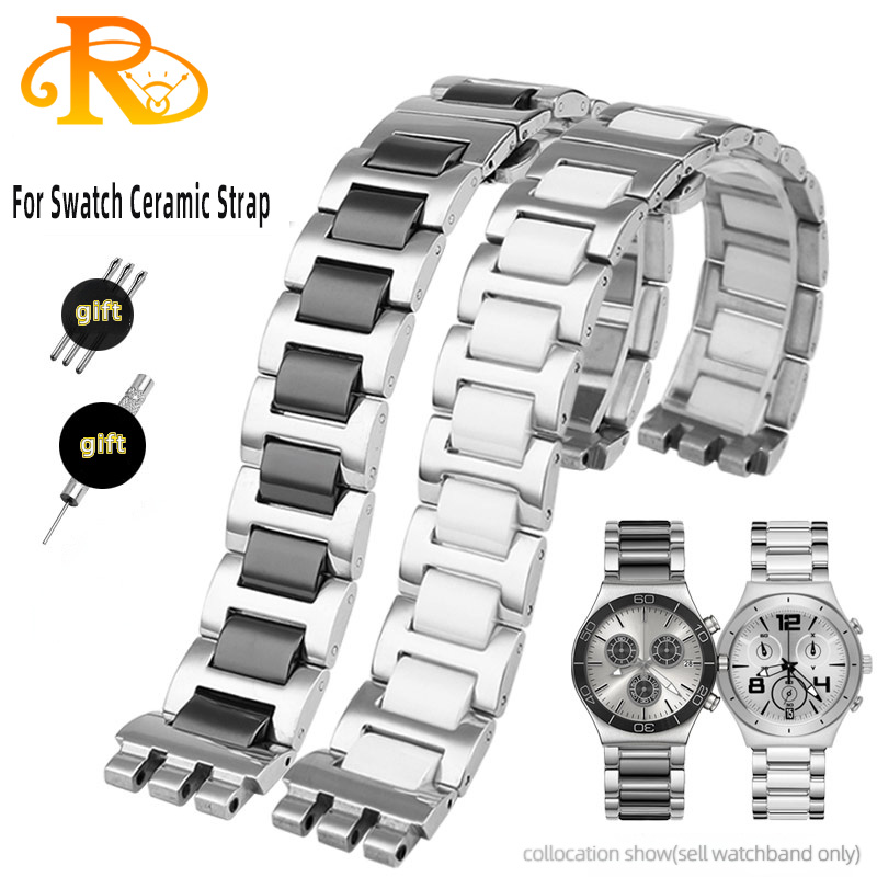For Swatch Ceramic+ Stainless  - Ceramic Link Bracelet reseña y precio