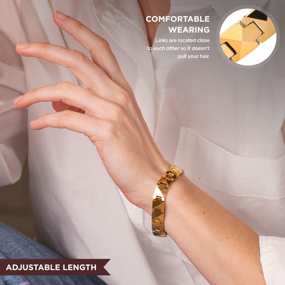 ARADOO Pulsera de cerámica pre - Ceramic Link Bracelet reseña y precio