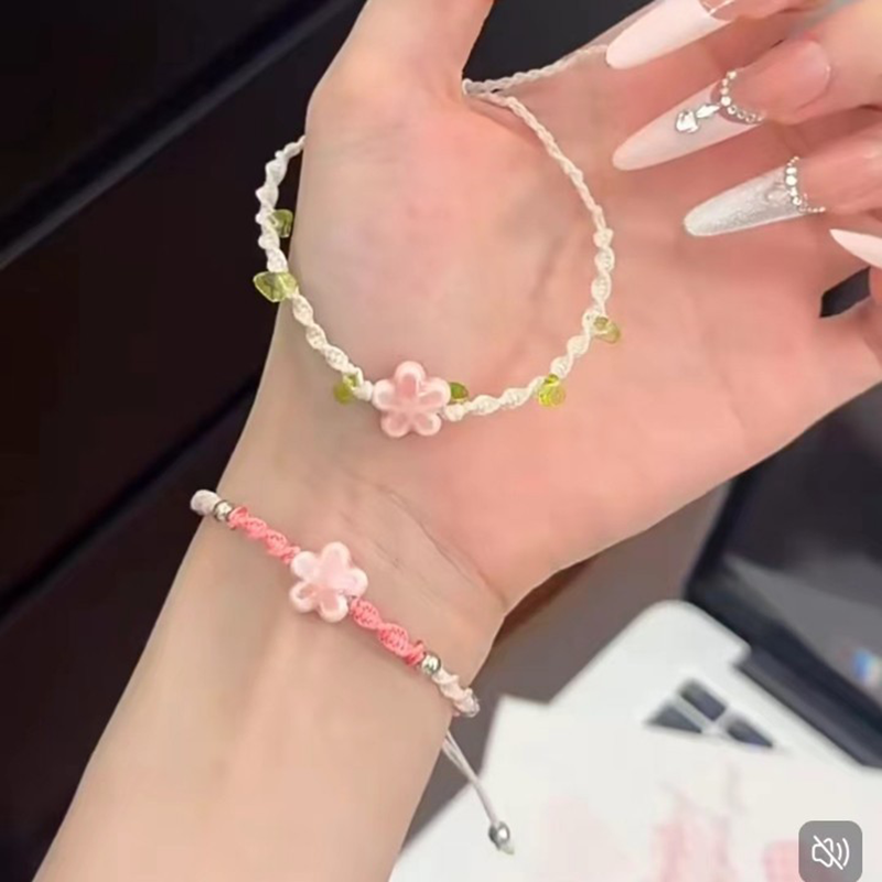 Pulsera de flor de la suerte c - Ceramic Link Bracelet reseña y precio