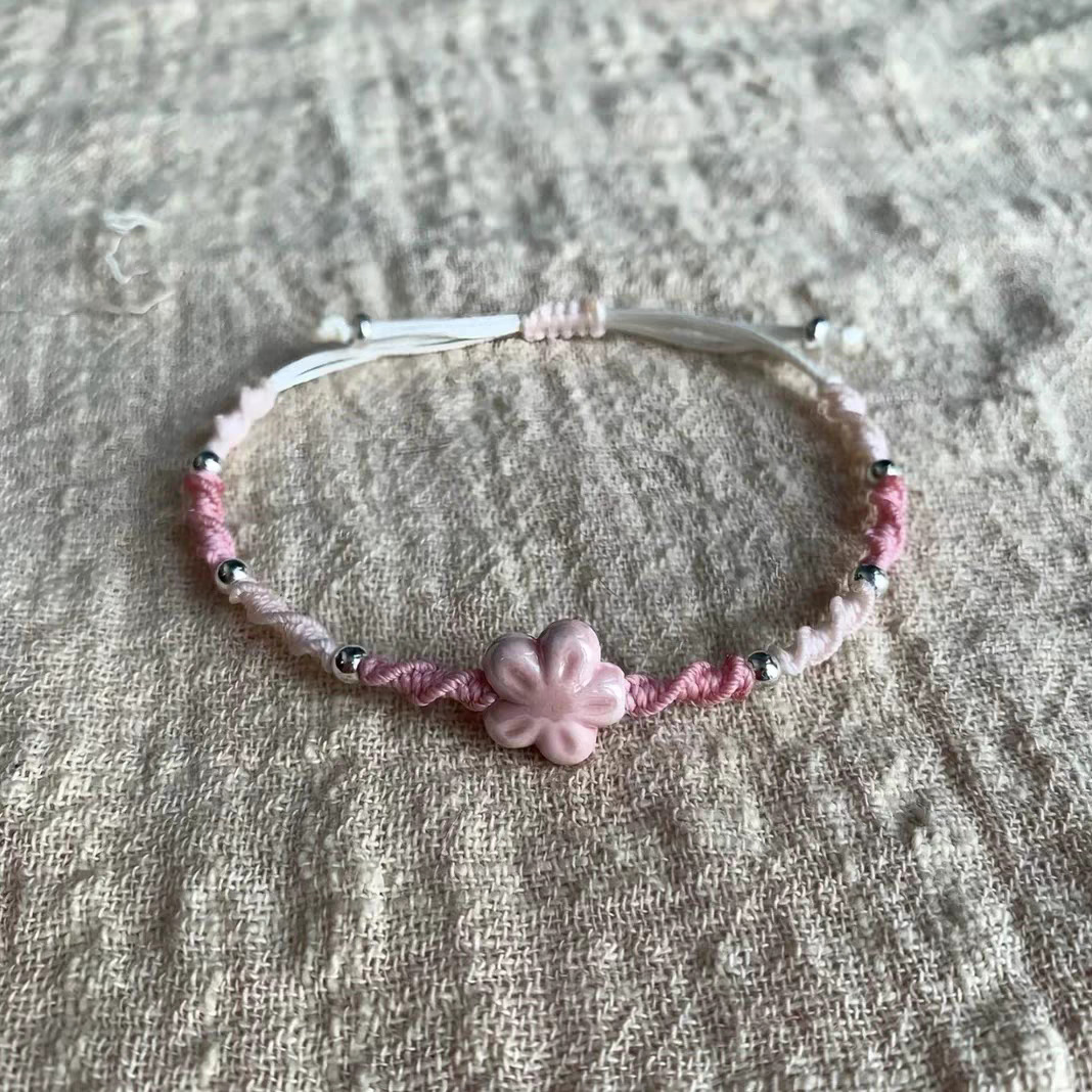 Pulsera de flor de la suerte c - Ceramic Link Bracelet reseña y precio