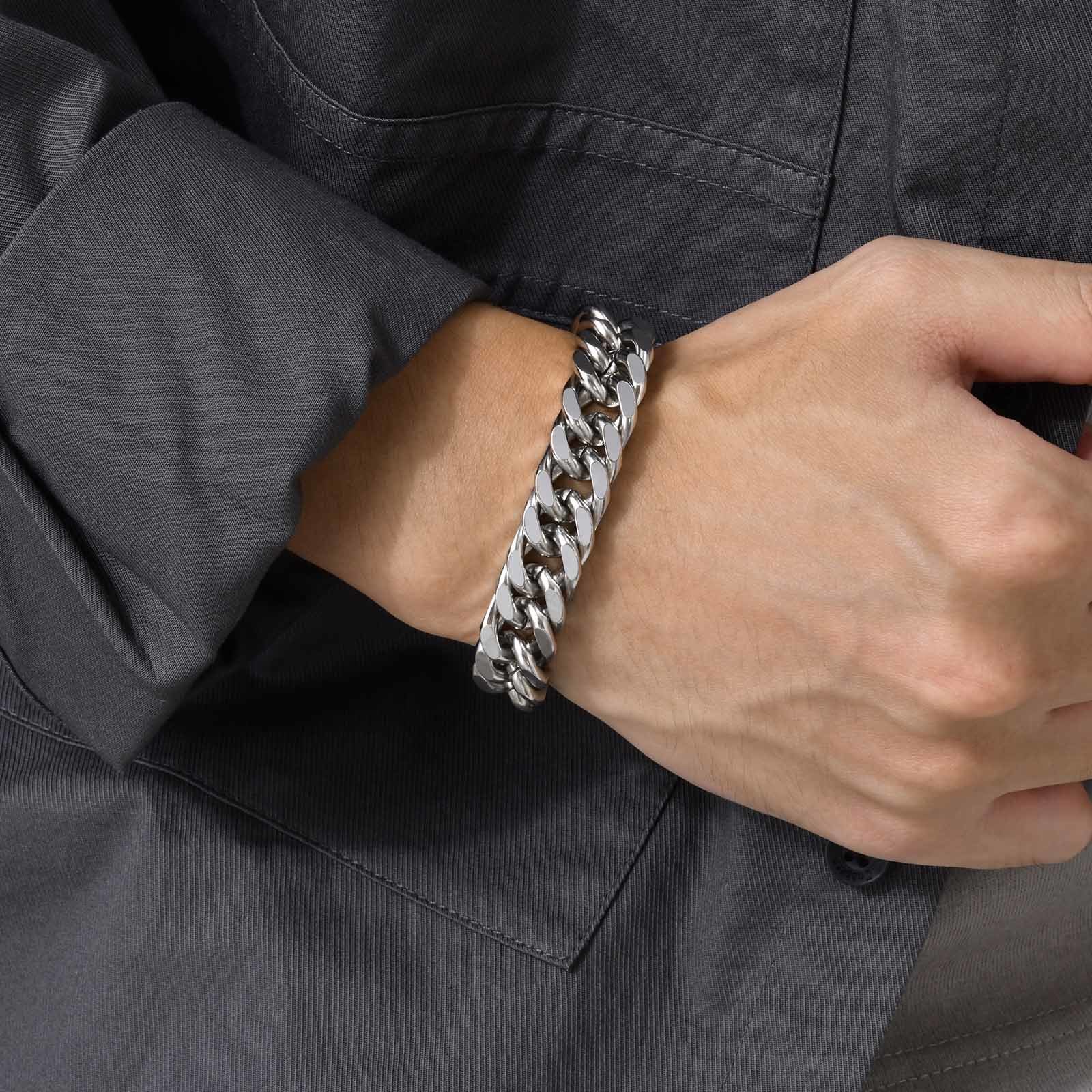 Pulseras de Cadena Cubana de A - Ceramic Link Bracelet reseña y precio